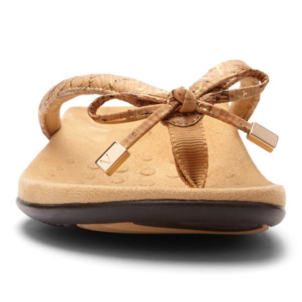 Vionic Sandals Ireland - Bella Toe Post Sandal Gold - Womens Shoes Ireland | NDPMA-9580